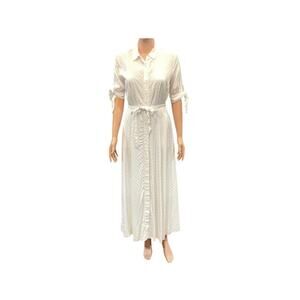 Calvin Klein White Maxi Button Down Size 2